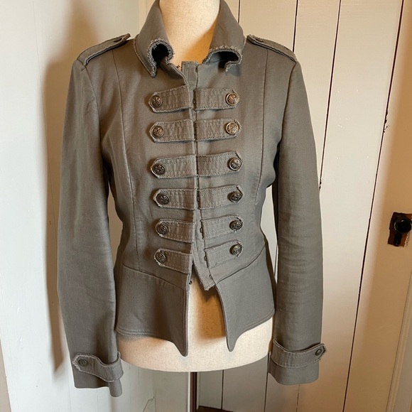 BANANA REPUBLIC Gray military jacket - Picture 7 of 11